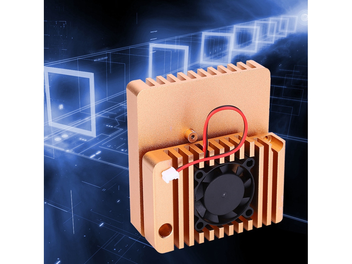 Laxiscreed Carcaça Em Alumínio Com Ventoinha Para Mini Router Nanopi R2s