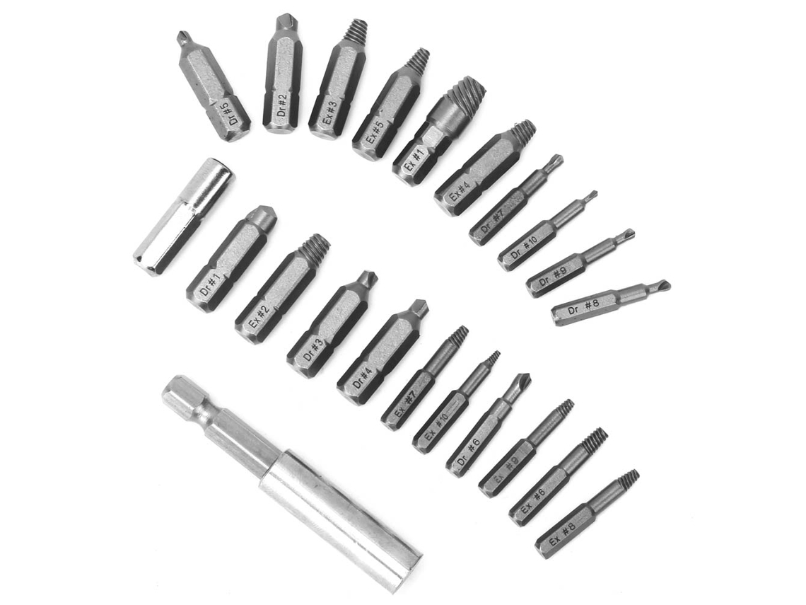Extractor De Parafusos Laxiscreed Para Remover Porcas Partidas E Parafusos Desencostados Em Ferramentas Elétricas