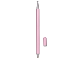 Caneta Estilo Com Disco Capacitivo Duas Pontas Para Tela Tática, Rosa