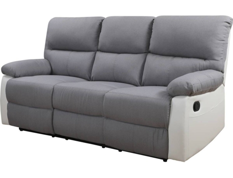 Sofá HABITAT ET JARDIN  Lincoln  3 Lugares Cinzento (190x92x95 cm - Sintético)