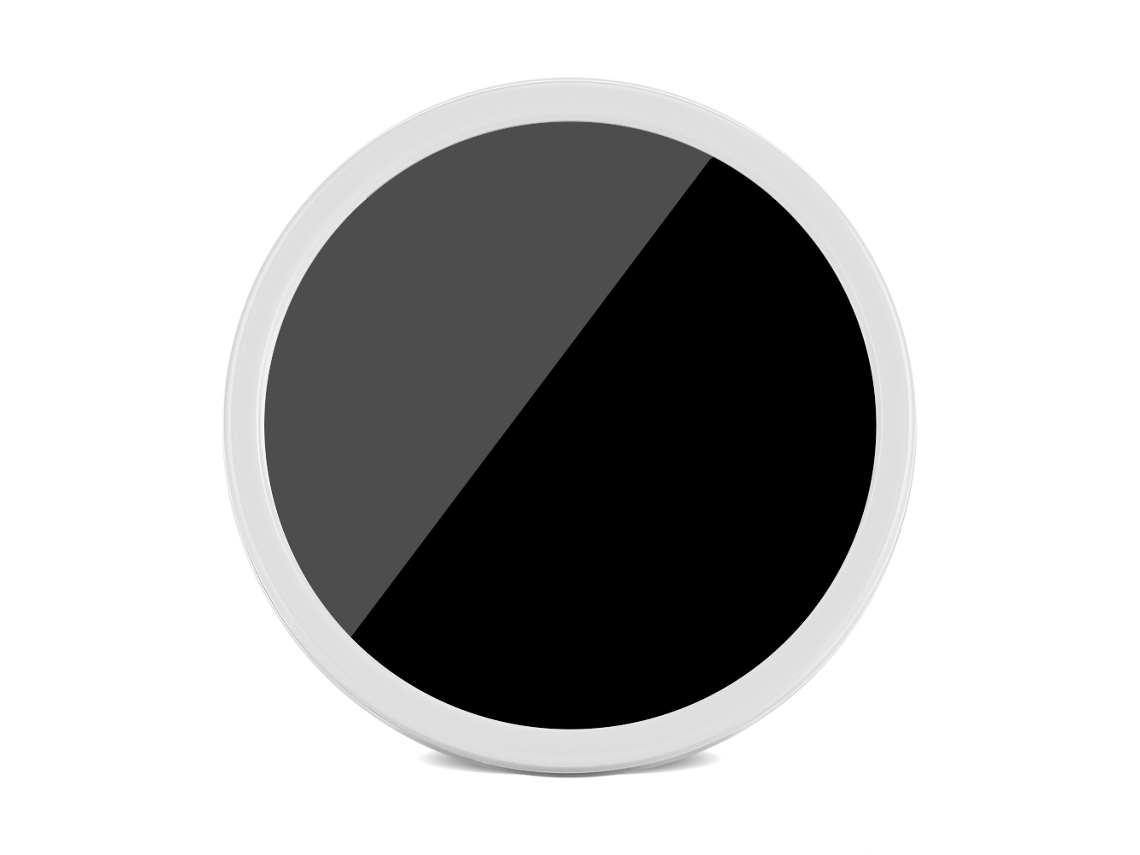 Despertador eletrônico de mesa LED com luz noturna e visor de horas, presente criativo, branco.