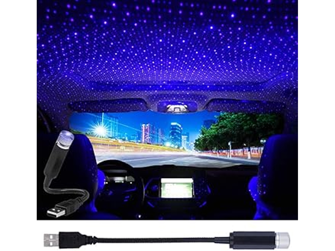 Projetor De Estrelas Usb Com Luz Noturna, Luzes Teto Para Carro, Iluminação Interna Romântica Portátil E Ajustável Noturna Portáti Aquaforge