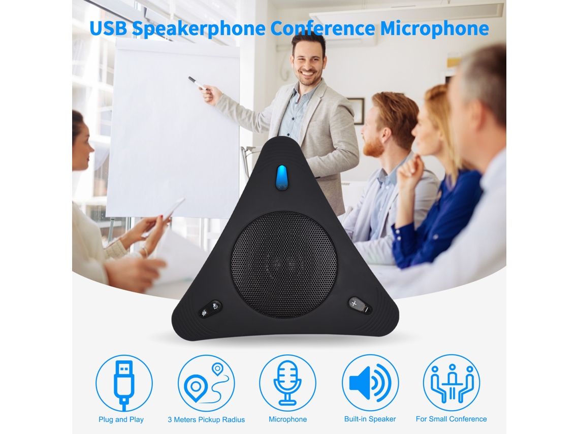 Microfone de Conferência Usb com Alto-falante Omnidirecional | S/MARCA