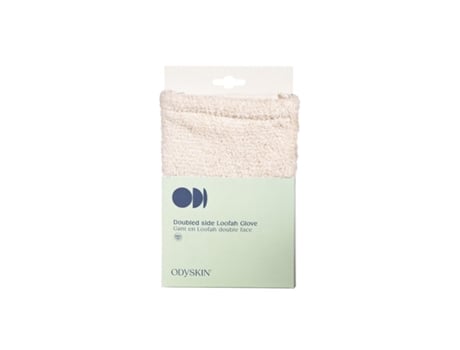 Luva Esfoliante Combinada De Bucha E Algodão Odyskin