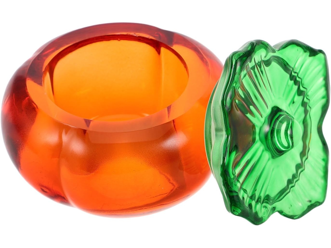 Copo De Vidro Laranja Para Unhas, Estilo Cáqui Transparente
