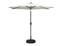 Vidaxl Guarda-sol De Jardim Com Luzes Led 270 X 270 Cm Poliéster Creme