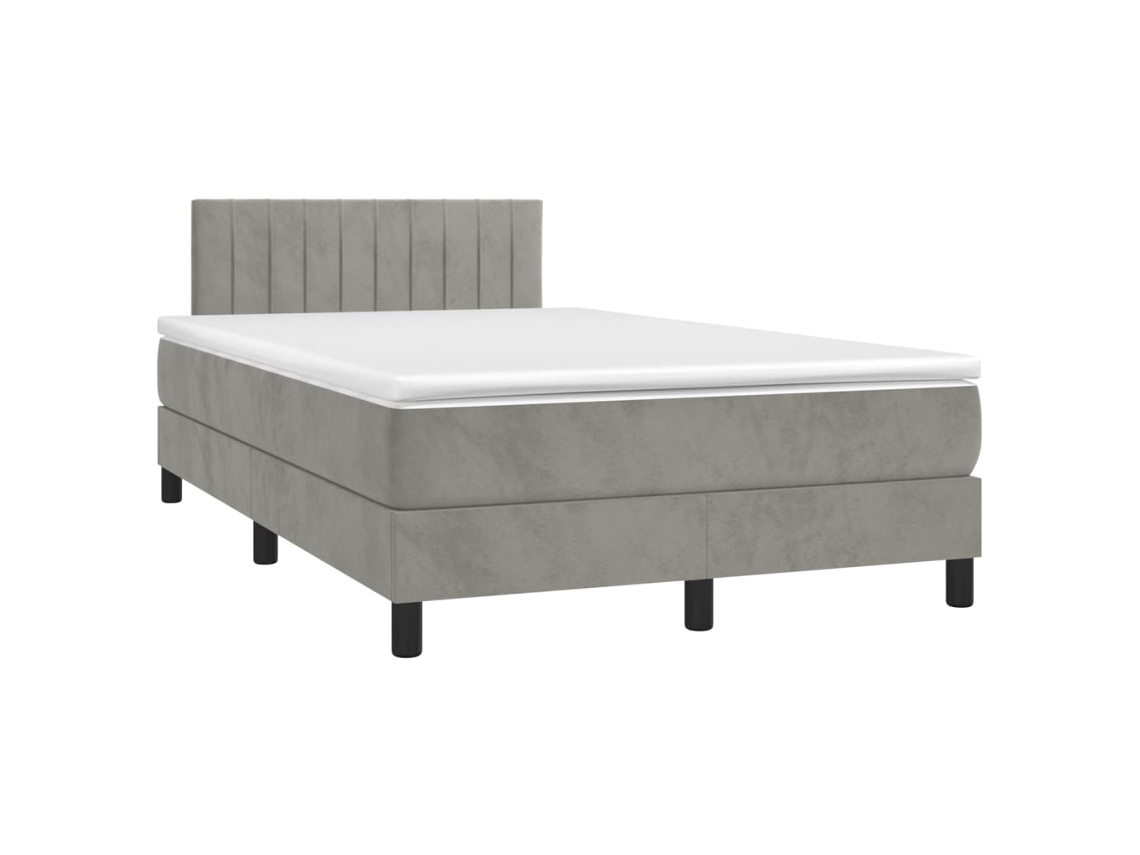 Box Spring Bed, Box Spring Beds Vidaxl Cinzeto Veludo (120 X 190 Cm)