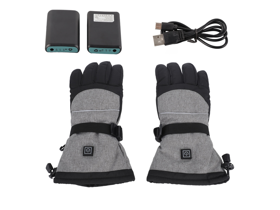 Luvas Aquecidas com Controle de Temperatura, Impermeáveis, Táteis, Inverno, Snowboard, Trekking, Ciclismo | S/MARCA