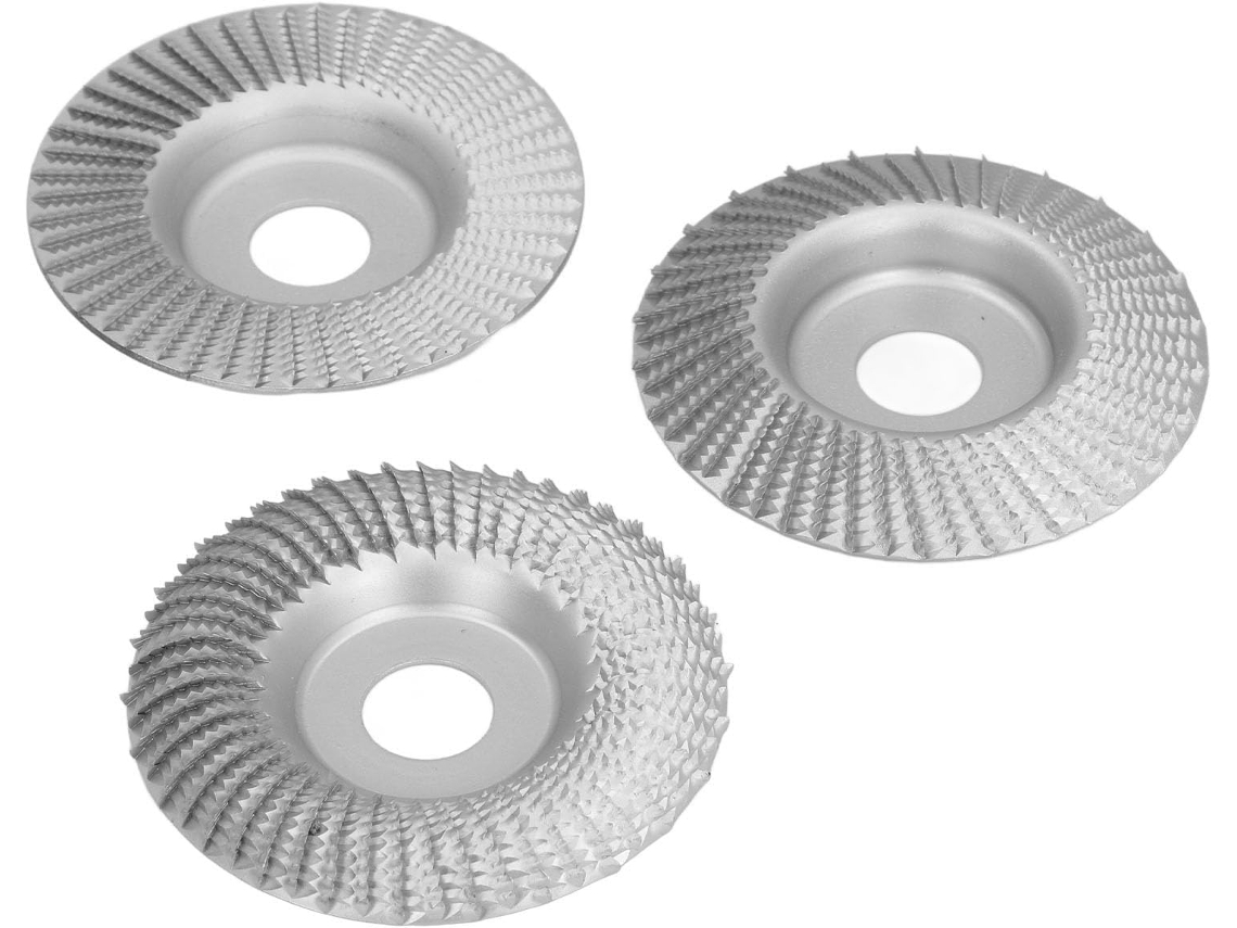 Conjunto De Discos Entalhe, 3 Peças, 4 Polegadas, Disco De Desbaste Para Madeira, Dentes De Carboneto, Chanfro Plano