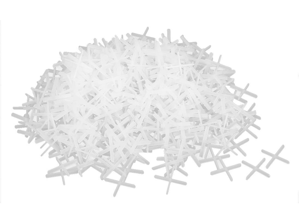 1000 Peças de Espaçadores Cruzados Plástico para Azulejo Cerâmico Parede, 1 Mm, Brancos CHABERLU