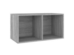 Lp Storage Box, Lp Storage Boxes Vidaxl Cinzeto Madeira Processada (n/a)