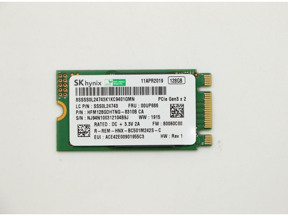 SSD Lenovo 128gb M.2 Pcie Nvme