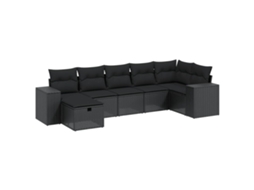 Garden Sofa Set, Garden Sofa Sets Vidaxl Preto Rattan / Vime (n/a)