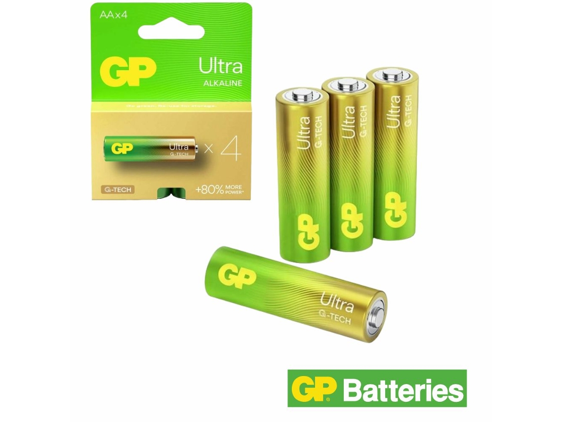 Pilha Ultra Alcalina Lr6/aa 1.5v 4x Blister GP