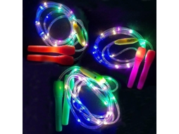 Corda De Pular Iluminada Por Led Com Comprimento Ajustável E Três Modos De Luz, Corda De Pular Rápida Compatível Com Crianças, Sho Aquaforge