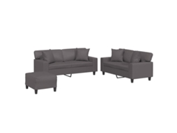 Sofa Set, Sofa Sets Vidaxl Cinzeto Couro Artificial (n/a)
