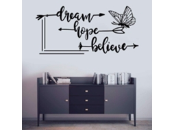 Adesivos de parede motivacionais para sala de estar, 42x28cm
