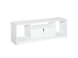 Rack para TV até 42 polegadas com armário duplo e nichos branco ZACHARY