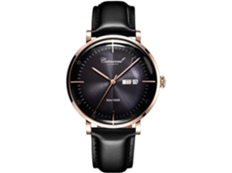 VEANXIN Brands Relógio Automático Masculino com Pulseira de Couro e Data-Rosa Negra