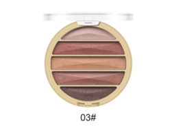 Sombra em pó com acabamento matte e brilho, 5 cores, ferramenta de maquiagem