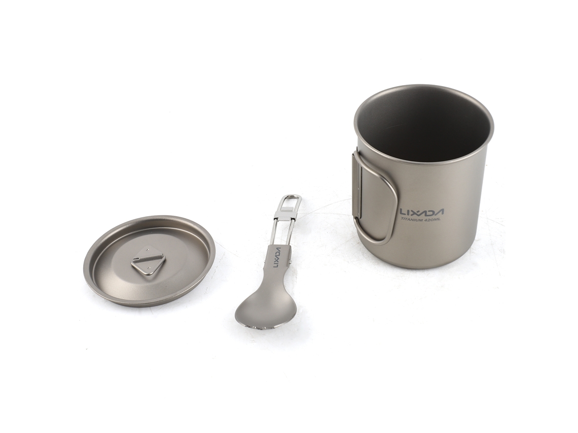 Conjunto Copo e Garfo Titanium Camping Tomshoo