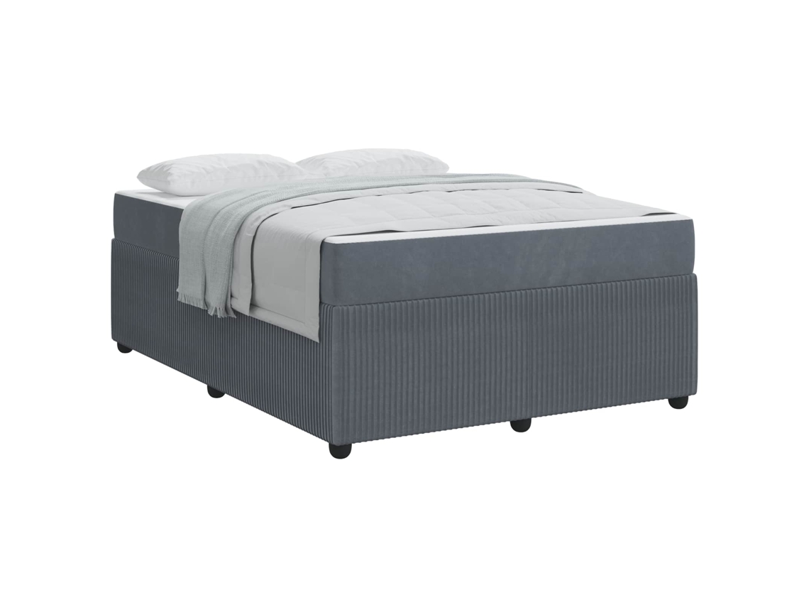 Estrutura da Cama com Colchão Cinza Escuro Tecido MAISON EXCLUSIVE 140x200 cm