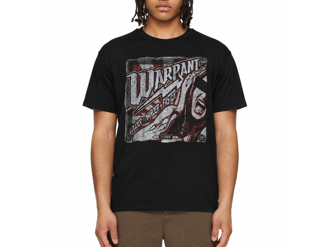 Warrant Louder Harder Faster T-shirt Unisex Adults Size:l