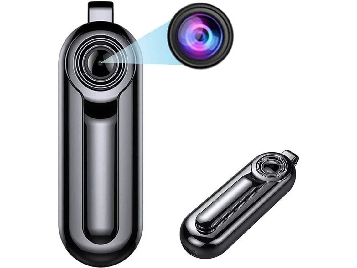 Mini câmera espiã HD 1080p gravadora de áudio e vídeo 4 GB preta Bestvite