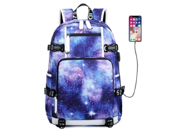 Mochila de Trabalho Com Alças Duplas E Carregamento USB, Com Padrão Geométrico