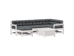 Garden Lounge Set, Garden Lounge Sets Vidaxl Branco Madeira De Pinho (n/a)
