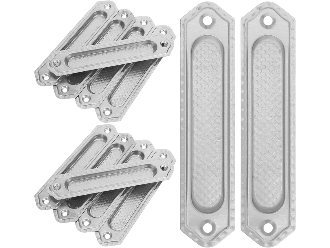 Fomiyes 20-puxadores Embutidos Em Aço Inoxidável 13, 9x3, 1cm Com Design Moderno E Minimalista Para Portas De Armários
