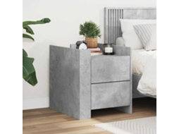 Vidaxl Mesa De Cabeceira 45x50x50cm Derivados Madeira Cinzento Cimento