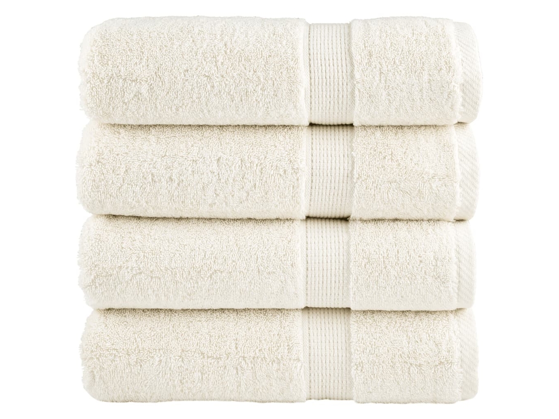 Bath Towel, Bath Towels Vidaxl Creme Algodão (100 X 150 Cm)