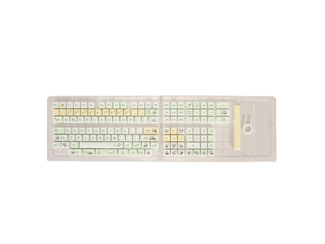 Aetheria conjunto de 135 Keycaps Pbt Transparente para Teclado Mecânico 61 87 96 98 104 108