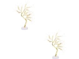 Conjunto de 2 Luminárias Decorativas Pequenas para Quarto, Abajures de Mesa de Cabeceira, Luz Noturna. SFUSHOS