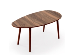 Mesa De Centro De Madeira ''nora'' 100 X 50 X 45 Cm - Nogueira