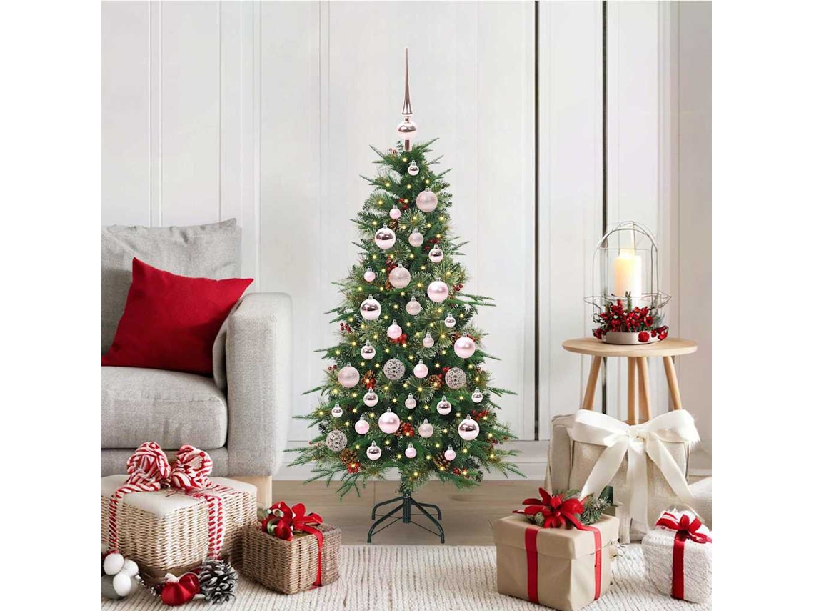 Vidaxl Árvore De Natal Articulada Artificial Verde 120 Cm Pe E Pvc