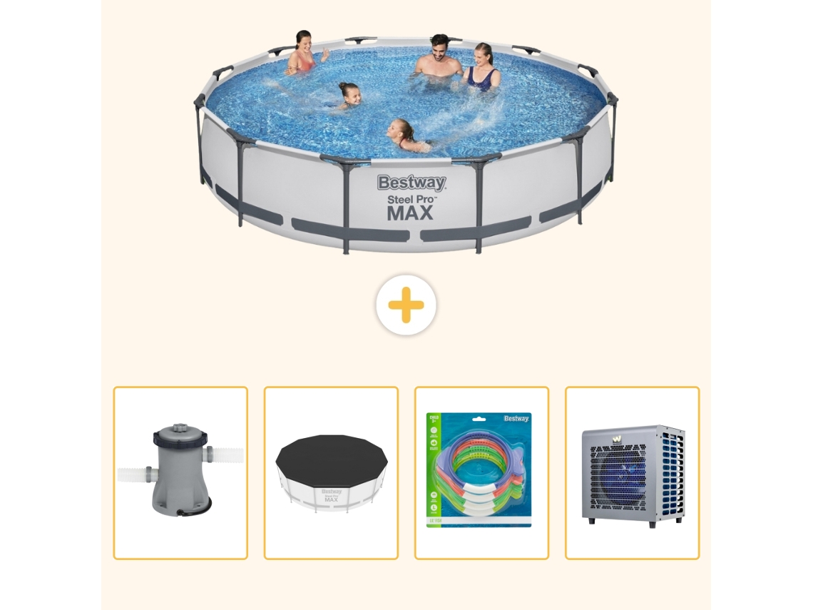 Bestway Piscina Bestway Steel Pro Max Redonda - 366x76 Cm - 5-peças S338