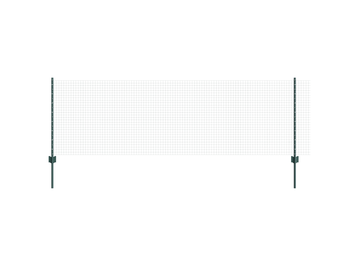 Conjunto 1 Cerca Externa Vidaxl Verde Aço (25 X 0,8 M)