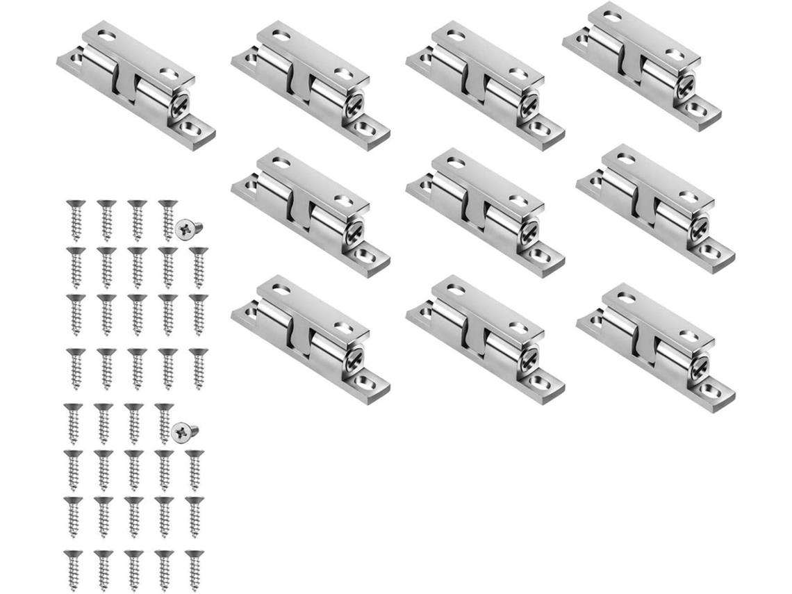 Fecho De Porta Armário Maciço, 10 Peças De Fechos Esfera Dupla Ajustáveis Com Fusos Portas Móveis Armário