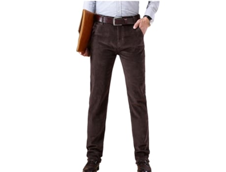 Calça Ultrafina Masculina Nernnernv Cotelé Ajuste Royal Azul (36)