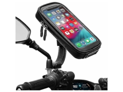 Rebe soporte de Telefone para Moto Impermeável com Rotação de 360 Graus e Capa Antichuva para Moto e Patinete