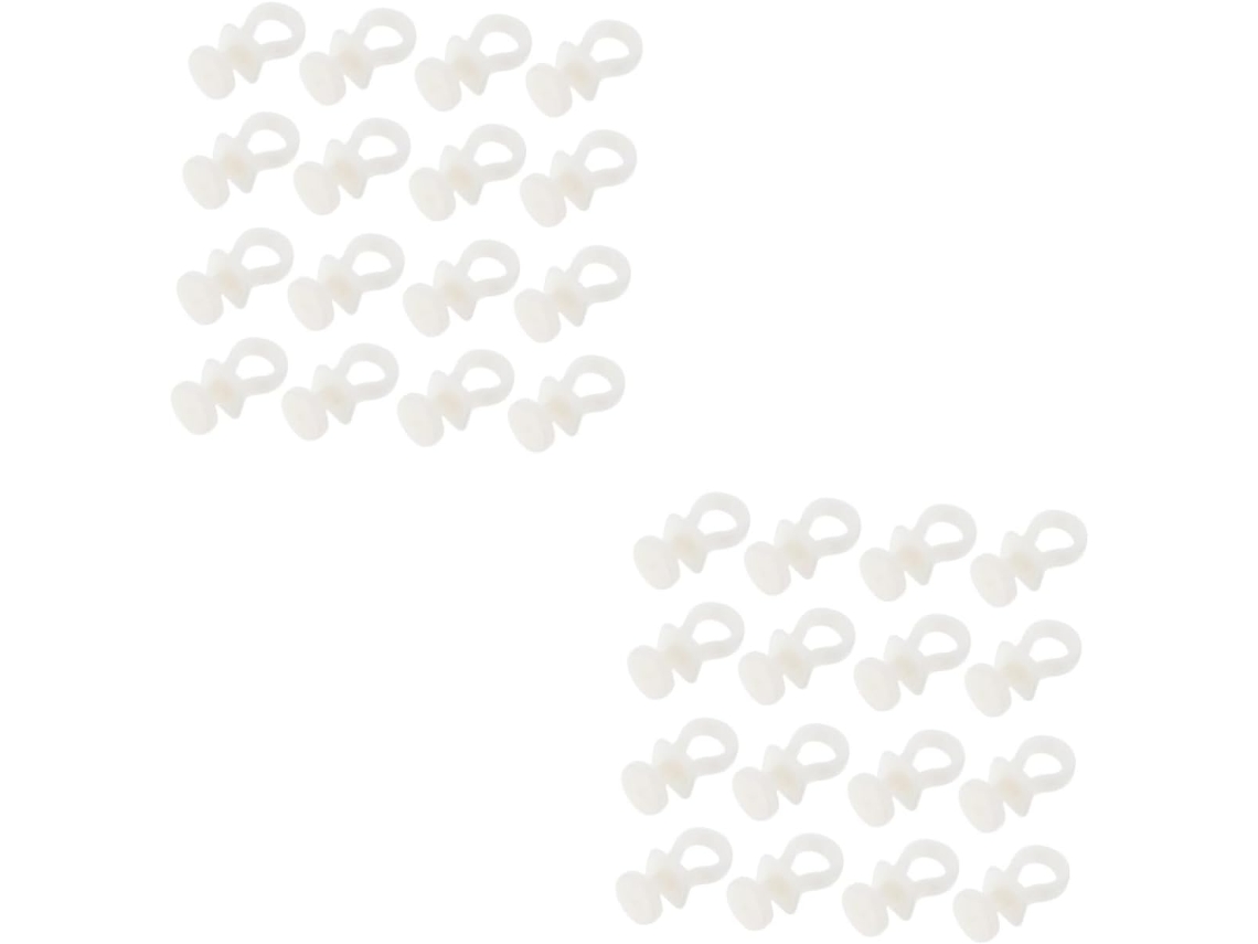 2ensembles De Rideaux Silencieuses Plástico De Acessórios De Glissement Para Rails De Rideaux Beige Gokoco