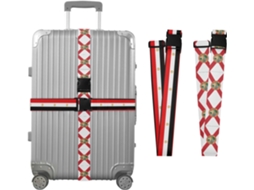 Conjunto De 2 Cintas Para Bagagem Com As Bandeiras Do Egito E Da Flórida Eua Longas, Ajustáveis E Resistentes Para