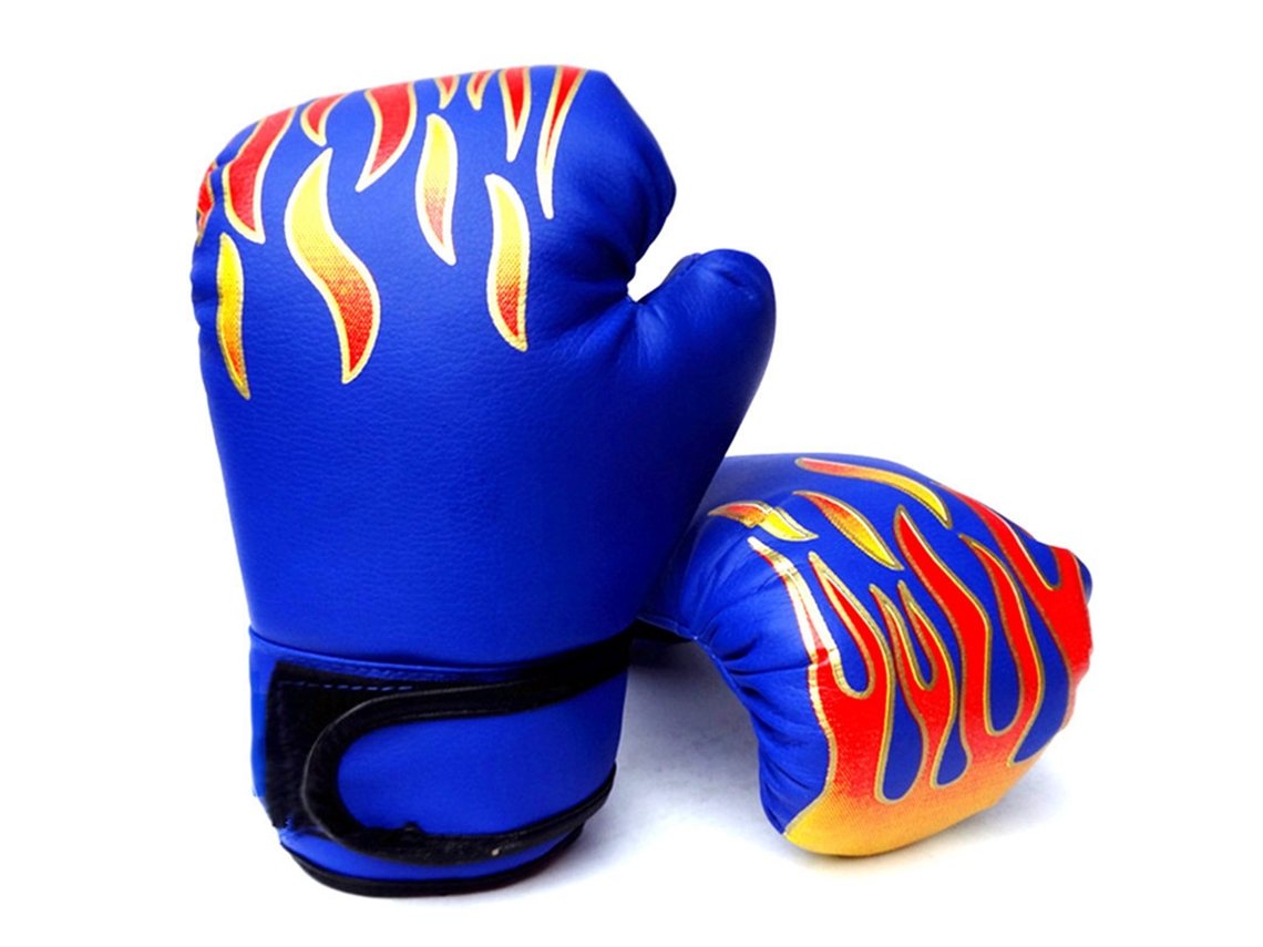 Ycnm-luvas De Boxe Infantil Profissionais Treinamento Pu Azul