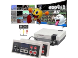 Console De Jogos Retrô Com 620 Jogos Antigos Integrados, 2 Controles, Saída Av, Mini Sistema De Videogame Clássico Plug And Play De 8 Bits Ly Ebike