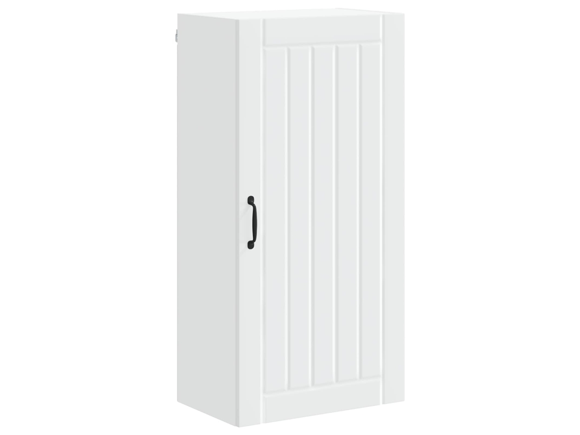 Armário de cozinha branco em madeira trabalhada MAISON EXCLUSIVE (50x31x100 cm)