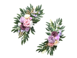Painel de Boas-vindas com Flores Artificiais LAXISCREED