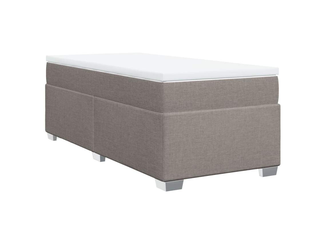Box Spring Bed, Box Spring Beds Vidaxl Cinzento-acastanhado Tecido (90 X 200 Cm)