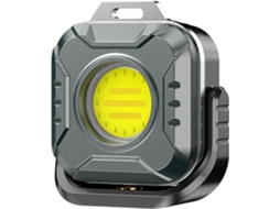 Lanterna De Trabalho Recarregável, Base Magnética, 500 Lúmens, Led,